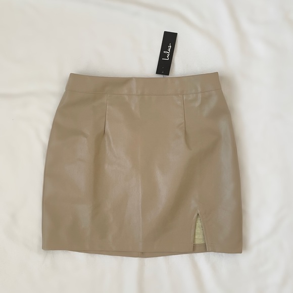 Lulus Tan Leather Skirt - Picture 2 of 9